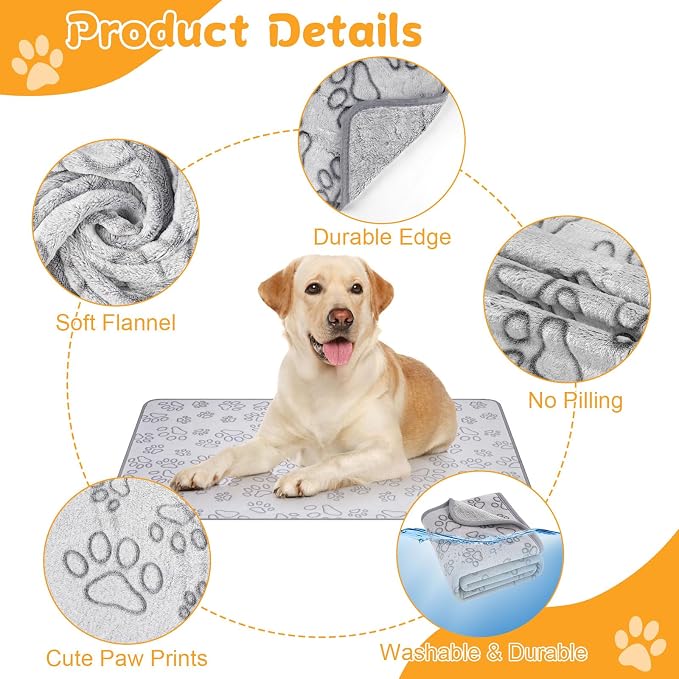 Dog Blankets for Small, Medium Dogs, Puppy Blanket Washable, Dogs Essentials for Puppies, Cat (2, 41" x 30")