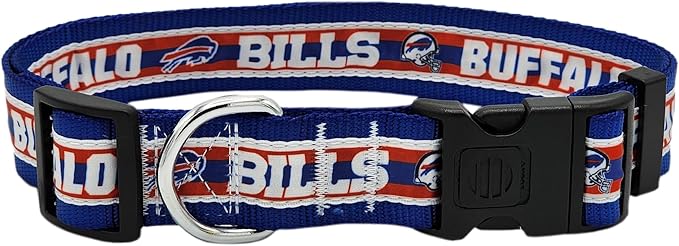Pets First NFL Buffalo Bills Licensed PET COLLAR, Extra Large - Heavy-Duty, Strong, and Durable Dog Collar. Available in 31 Football Teams and 4 Sizes