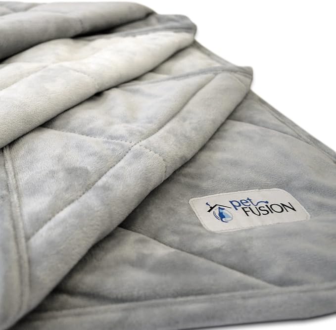 PetFusion Premium Dog & Cat Blanket | Ultra Soft, Available in Plush or Quilted; 2 Colors (Grey; Brown) | Perfect Blanket for Small Dogs & Large Dogs