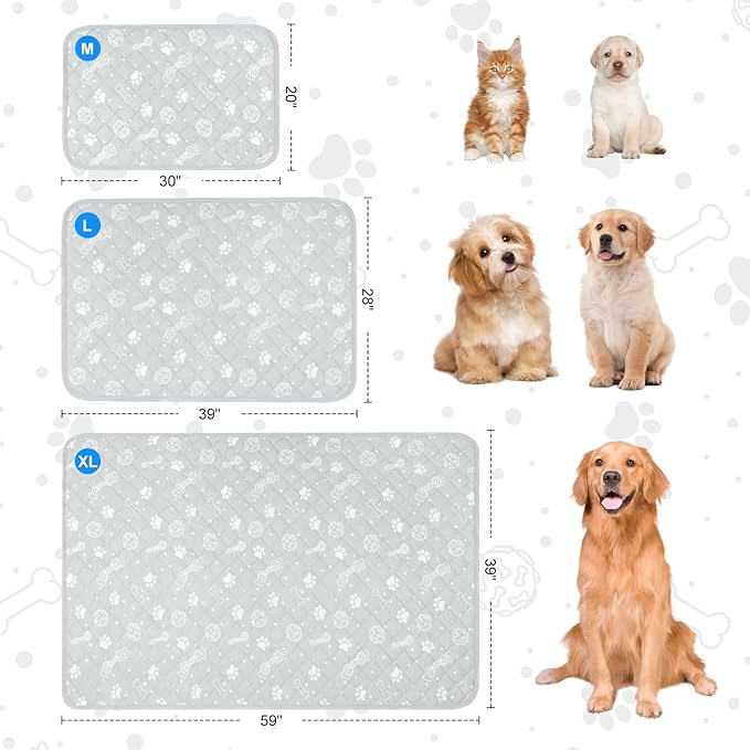 MH MYLUNE HOME Self Cooling Mat for Dog, 28”x39”Cool-Chill Cooling Fiber & Endothermic Color Changing Pet Cooling Pad, Foldable & Washable Non-Toxic Summer Pet Blanket