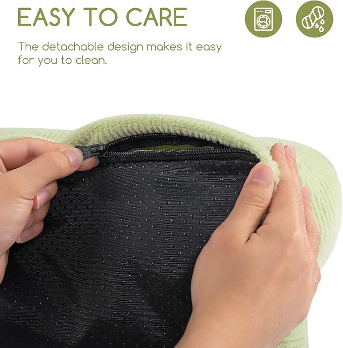 Hollypet Fluffy Dog Cat Bed Pet Couch Beds Plush Soft Warming Washable Puppy Bed for Small Medium Dogs and Large Cats, Cantaloupe Green, 24" L x 18" W x 10" Th