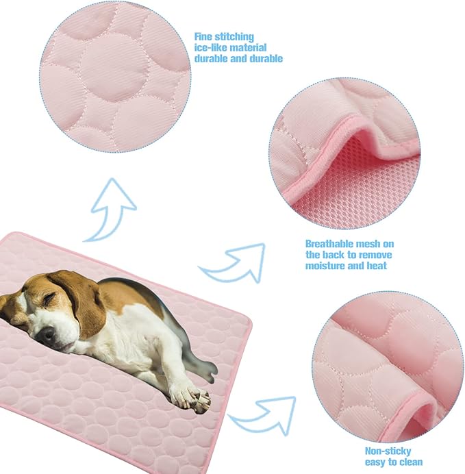 Dog Cooling Mat, Upgraded Arc-Chill Cooling Mat for Dogs Q-Max>0.4, Washable Dog Cooling Pad, Non-Slip Portable Cooling Pad for Dogs, Self-Cooling Bed for Small Medium Large Dogs Cats Indoor Outdoor