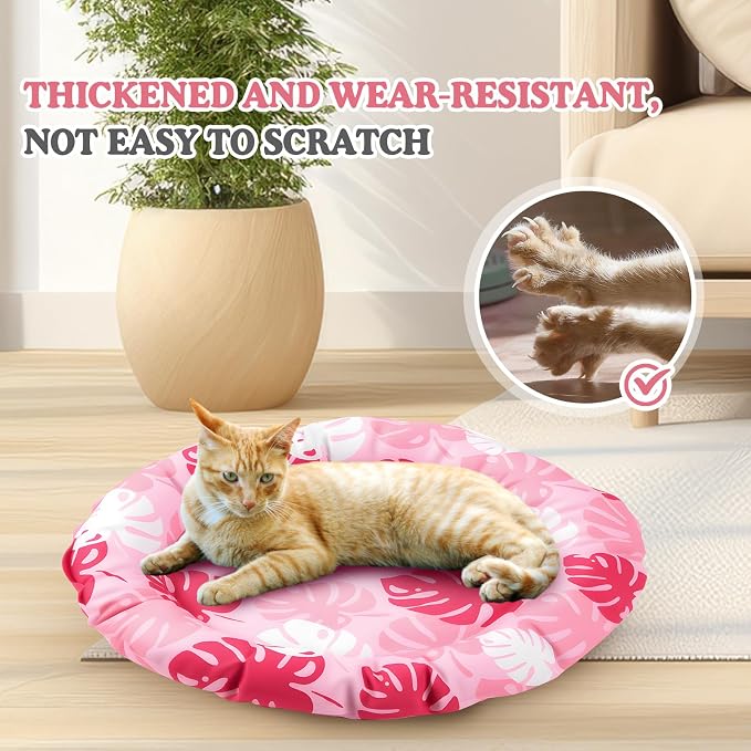 Drydiet Pet Cooling Mat for Cats & Small Dogs, 20'' Self Cooling Pad with Gel, Waterproof & Scratch-Resistant, No Water or Electricity Needed, Summer Cold Bed for Indoor Outdoor Use