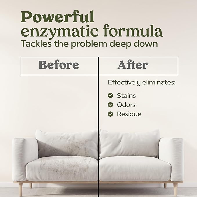 PAWFUME Stain & Pet Urine Odor Eliminator, 2-Pack – Removes Impurities in Seconds – Enzymatic Formula, Quick-Dry Action, & Eco-Friendly Ingredients – Upholstery, Fabrics, and Carpet Cleaner Spray