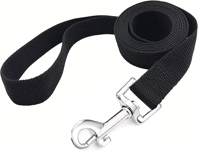 TAIAN 5 FT Strong Dog Leash, Nylon Dog Leashes for Small Medium Large Dogs Black