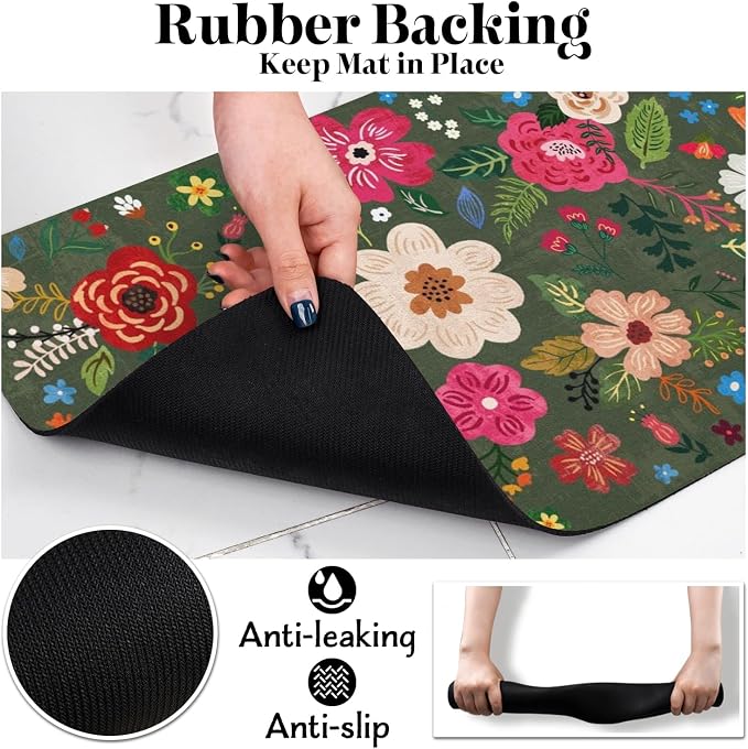 Dog Food Mats for Floors, Absorbent Dog Bowl Mat for Food and Water Dispenser, Quick Dry Cat Food Mat Pet Supplies