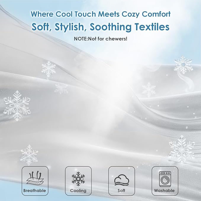 EHEYCIGA Cooling Mat for Dogs, 41" x 28"(Q-Max>0.53), Washable Dog Cooling Mat, Portable Kennel Cooling Pet Pad for Summer, Non-Slip Summer Crate Pad for Large Dog, Grey