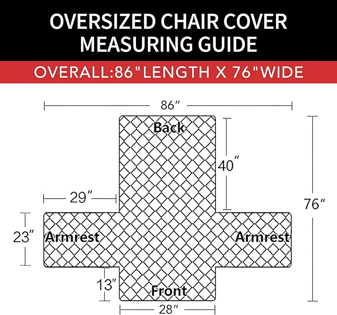 Easy-Going Oversized Chair Sofa Slipcover Reversible Sofa Cover Water Resistant Couch Cover Furniture Protector Cover with Elastic Straps for Pets Dog (Oversized Chair, Navy/Ivory)