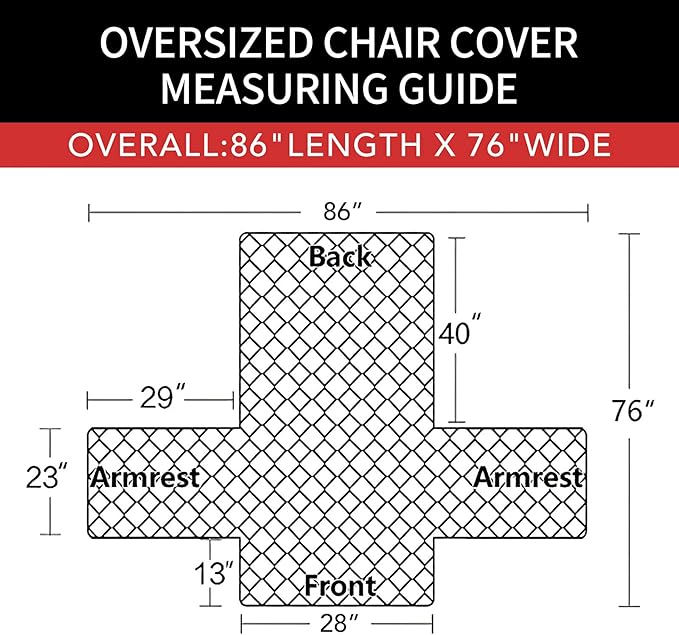 Easy-Going Oversized Chair Sofa Slipcover Reversible Sofa Cover Water Resistant Couch Cover Furniture Protector Cover with Elastic Straps for Pets Dog (Oversized Chair, Navy/Navy)