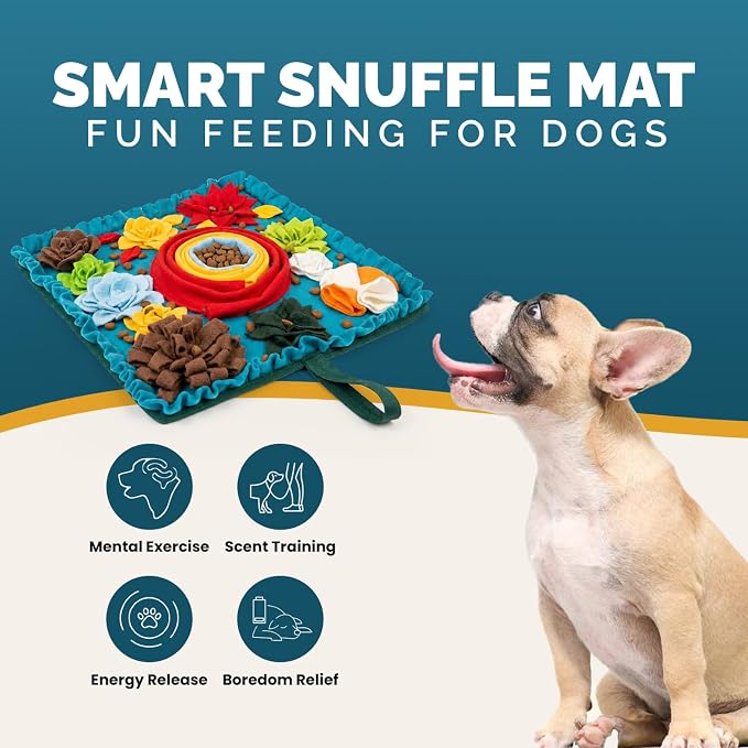 PET ARENA Snuffle Mat for Dogs - Adjustable Interactive Puzzle Toy (Multicolor)
