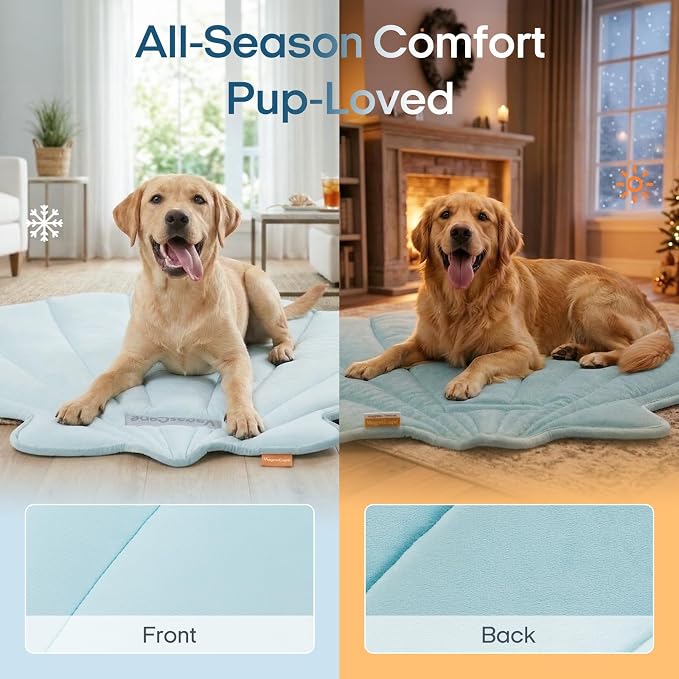 Vagascape Dog Cooling Mat, Washable Pet Cooling Mat, 47" x 45" Thick & Durable Large Cooling Mat for Dogs, Portable Foldable Premium Cooling Pad for Indoor, Outdoor, Travel, Camping, Patio and Beach