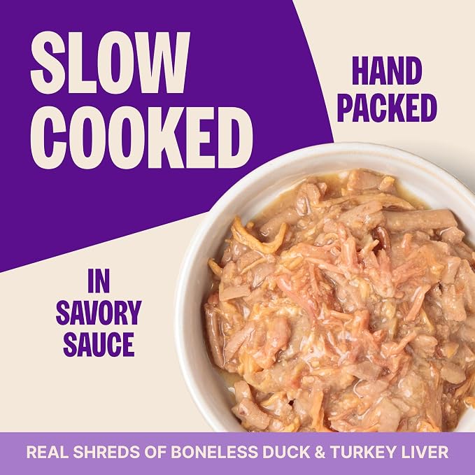 Wellness CORE Signature Selects Shredded Adult Canned Wet Cat Food, Natural, Protein Rich, Grain Free, Duck and Turkey Liver Entrée Recipe, 5.3 oz, Pack of 12 Cans