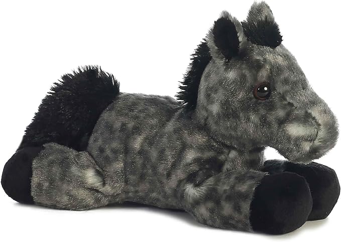 Aurora® Adorable Mini Flopsie™ Storm™ Stuffed Animal - Mini Companions Ready for Playful Adventures - for Kids All Ages, Toddlers, Adults, and Families - Gray 8 Inches