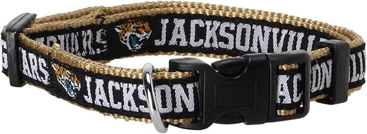 Pets First NFL Jacksonville Jaguars Licensed PET COLLAR, Small - Heavy-Duty, Strong, and Durable Dog Collar. Available in 31 Football Teams and 4 Sizes