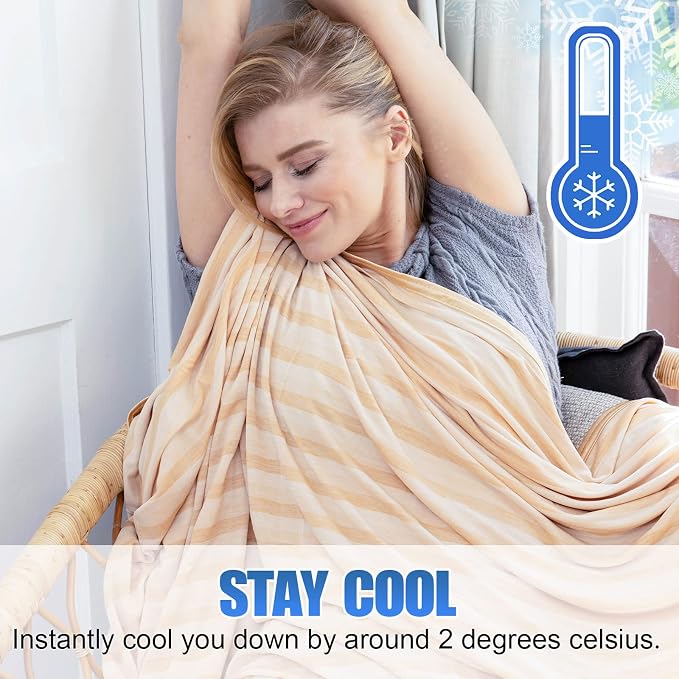 Ailemei Direct Cooling Blanket for Hot Sleepers, Double Sided Cold Effect, King Size Lightweight Breathable Summer Blankets for Bed, Transfer Heat to Keep Body Cool for Night Sweats,108"x90"