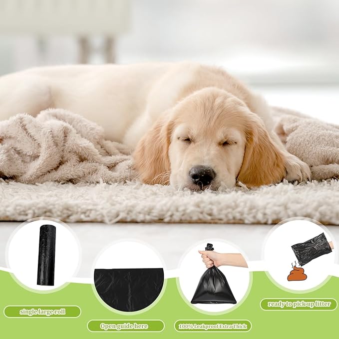 Sherr 15 Boxed Rolls 3000 Counts Dog Poop Bags Bulk Leak Proof Dog Doggy Poop Pet Waste Bags for Puppy Pets Outdoor Walking and Travel