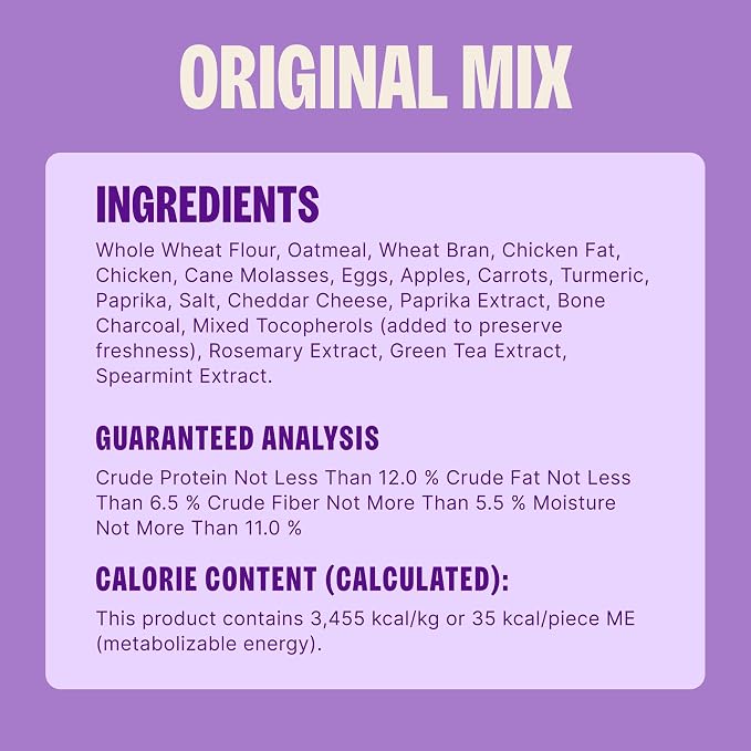 Wellness Old Mother Hubbard Classic Original Mix Dog Biscuits, Natural Training Treats, 4 Flavors, Small Size, 20 oz Bag