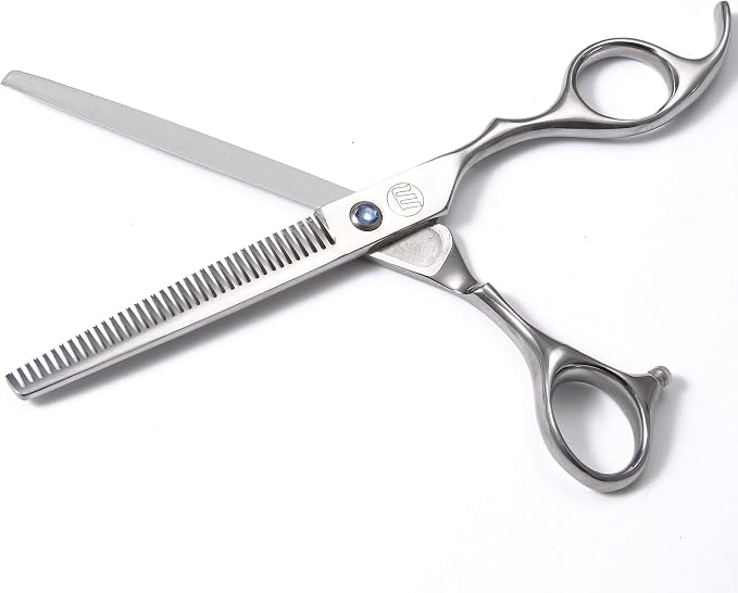 Professional Dog Scissors Set, 7 Inch/8 Inch Curved Chunkers & Thinning Shears with Grooming Comb