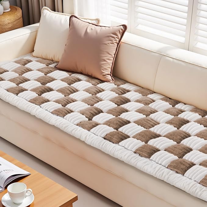 Couch Cushion Cover for dogs Sofa Cover Washable Pet Love Seat Couch Covers for Sofa Slipcovers Couch Protector Blanket for Dog Sofa Cushion Covers for Pet Washable Pad Dark Brown 70x210cm/27.6x82.7in