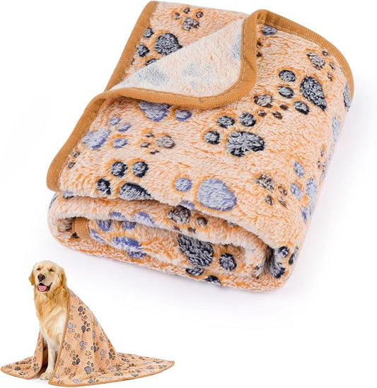 Dog Blankets for Medium Dogs, Cat, Premium Soft Dog Blankets for Small Dog Washable, Puppy Blanket Dogs Essentials for Puppies (1, Brown, 41" x 30")