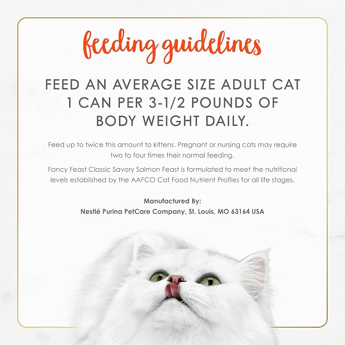 Purina Fancy Feast Salmon Feast Classic Grain Free Wet Cat Food Pate - (Pack of 24) 3 oz. Cans