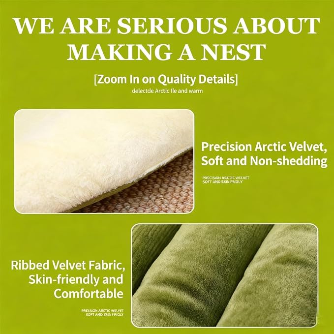 Pet Winter Cave, Warmth Cozy Comfort Plush Pet Cave, 360° Nesting Design, Snuggle Season Just Got Fluffier, Calming Plush Anti-Anxiety Cuddler Beds with Removable Cushioned (Purple,L)