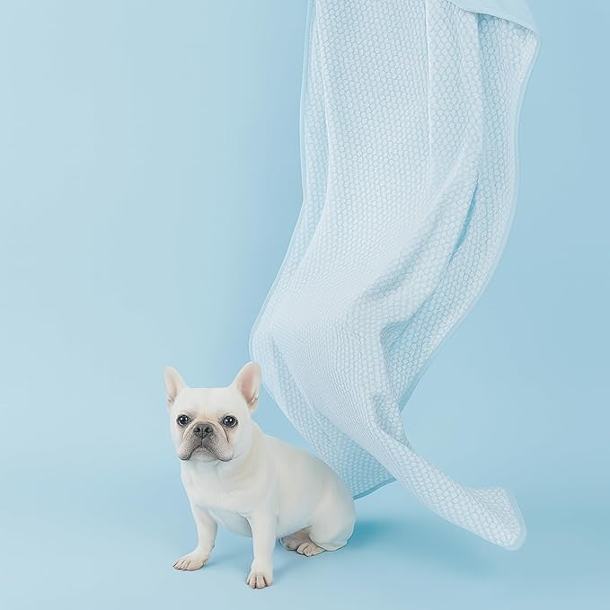 Woofry Double-Sided Pet Cooling Blanket, QMAX>0.5 Pet Throw Blanket, Stain Resistant Dog Cooling Mat, Lightweight Breathable Furniture Protector Bed Couch, Machine Washable, 30''*40''