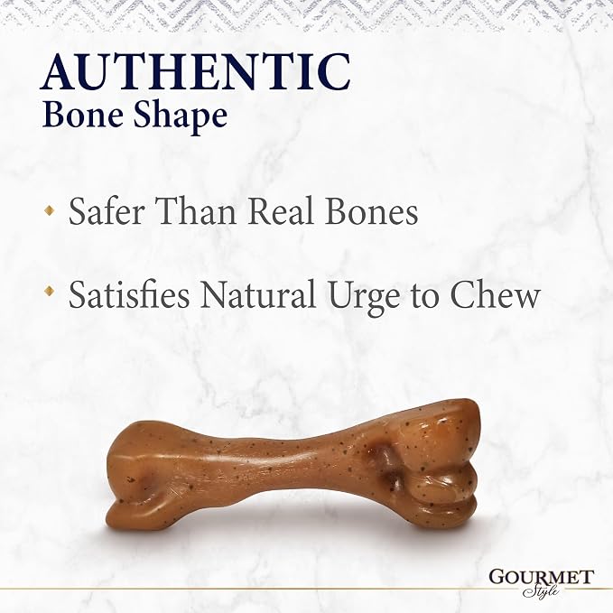 Nylabone Gourmet Style Strong Chew Toy Bundle, Toys for Dogs, Bacon & Chicken Flavor, Small - Up to 25 lbs, 2 Pack
