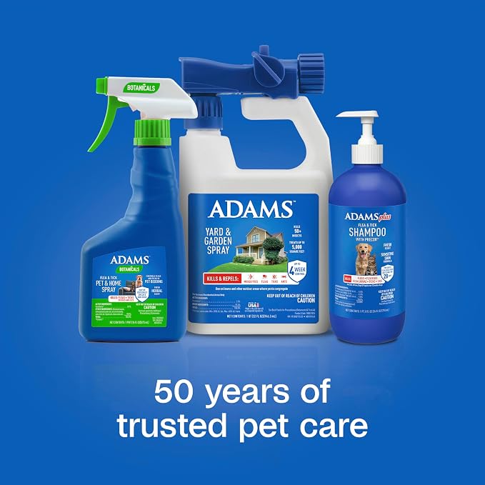 ADAMS Plus Flea & Tick Shampoo with Precor for Dogs, Cats, Puppies & Kittens, Flea Shampoo to Treat Infestations, Kills Ticks, Fleas, Flea Eggs & Lice, Cleans and Conditions Coat, 1 Gallon