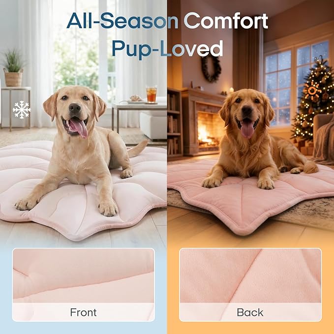 Vagascape Dog Cooling Mat, Washable Pet Cooling Mat, 55" x 45" Thick & Durable Large Cooling Mat for Dogs, Portable Foldable Premium Cooling Pad for Indoor, Outdoor, Travel, Camping, Patio and Beach