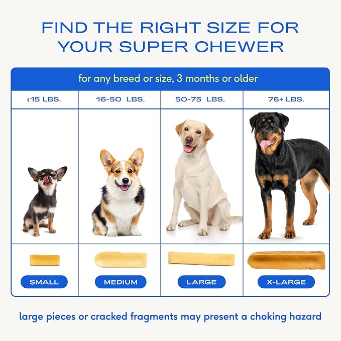 Native Pet Yak Cheese Himalayan Dog Chews - Long Lasting Dental Sticks for Medium Breeds – 100% All Natural Himalayan Yak Chews for Medium Dogs – Cheese Bone for Aggressive Chewers - 3 Per Pack