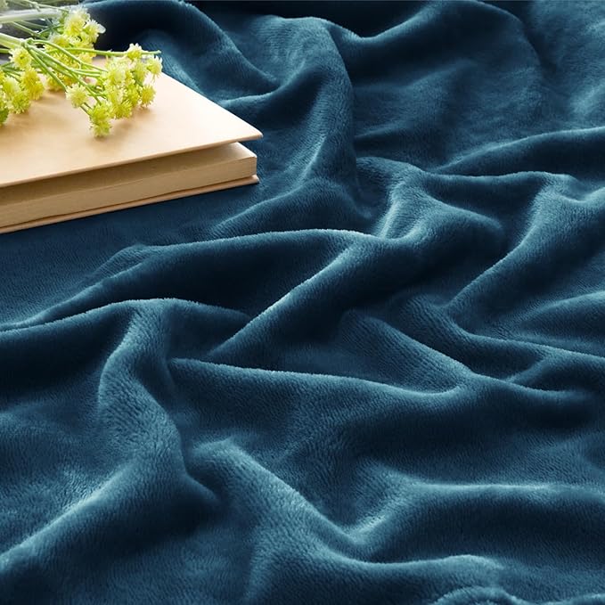 BEDELITE Fleece Blanket Mineral Blue Throw Blankets for Couch & Bed, Luxury Plush Cozy Fuzzy Blanket 50x60 inches, Super Soft Warm Lightweight Throw Blanket for Travel Camping