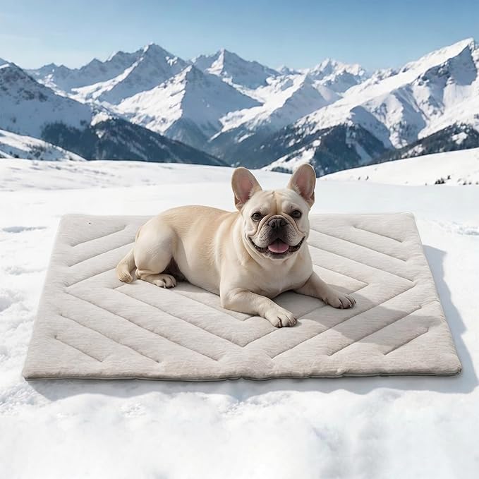 Dog Cooling Mat Self Coolings Foldable Cooling Pad for Dog in Summer Coolings Mat for Dogs and Cats Machine Washable (Rectangle,Gray, Medium-36 L x 23" W)