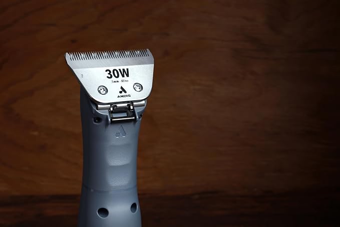 Andis 561462 ceramicEDGE Detachable Wide Blade #30W – Stainless Steel Pet Clipper Blade, XFine Cut, Professional Grooming Performance