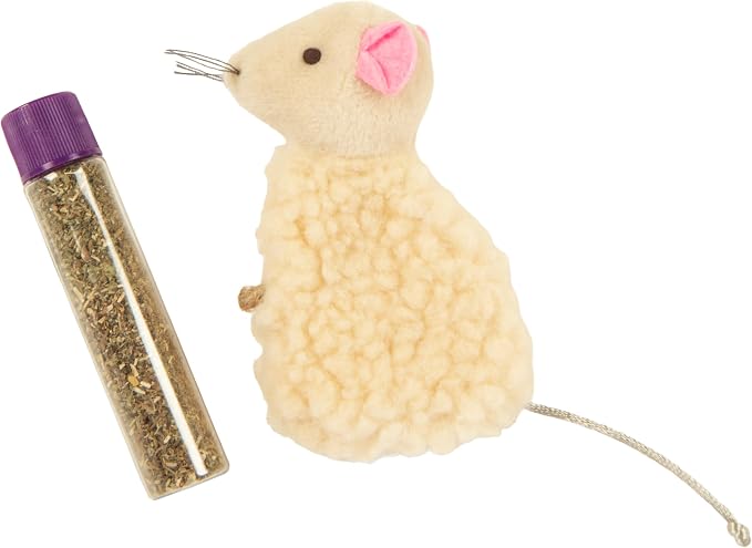 SmartyKat Madcap Mania Refillable Catnip Plush Cat Toy, Includes 2g Tube of Pure & Potent Catnip for Cats & Kittens