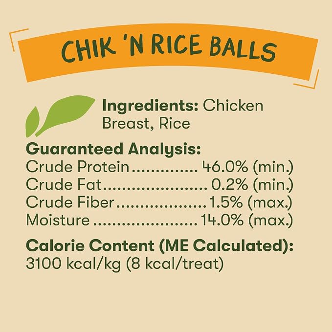 Pet 'n Shape Chik 'n Rice Balls Dog Treats - 1 Pound