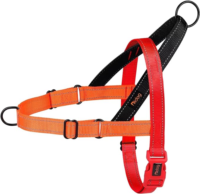 Didog No Pull Dog Harness with Soft Padded Handle, Quick Fit & Lightweight Adjustable Vest Harness, Easy for Training Walking for Small & Medium and Large Dogs(Red,S)