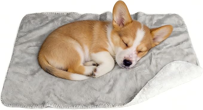 Kritter Planet Waterproof Small Dog Blanket, Soft Puppy Blanket,Washable Furniture Protector, Dog Blanket for Car,Reversible Sherpa Fleece Couch Cover for Small Pets