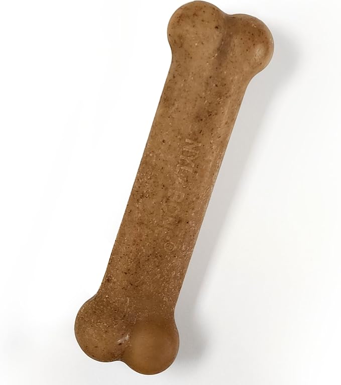 Nylabone Strong Chew Original Bone Dog Toy Made with Real Chicken, Durable Chew Toys for Aggressive Chewers, Long Lasting Dog Bone, Keeps Dogs Busy, Small Breeds - Up to 25 lbs