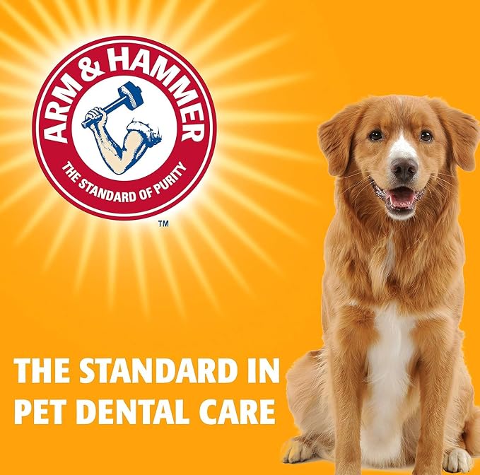 Arm & Hammer for Pets Nubbies Dental Treats Baking Soda Calcium Nubbed Texture Scrubs Plaque Tartar Peanut Butter Flavor Daily Oral Care 20 Count 7 OZ 4 Pack for Dogs at Home Daily Hygiene Routine