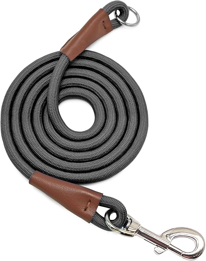 No Handle Dog Leash 3/6 FT, Dog Tether Training Lead Tie Down, Extension Rope for Exercising, Car, Bicycle, Outdoor, Running, Walking (6FT X 1/2inch)
