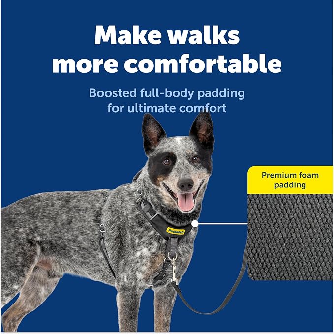 PetSafe Easy Walk Comfort No-Pull Dog Harness Full-Body Padding - Better Walks on the First Use - 5 Points of Adjustment Medium, Black