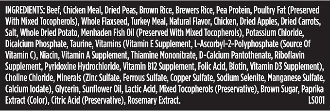 Nutrish Rachael Ray Dish Dry Dog Food Beef & Brown Rice Recipe with Veggie & Fruit Blend, 23 lb. Bag