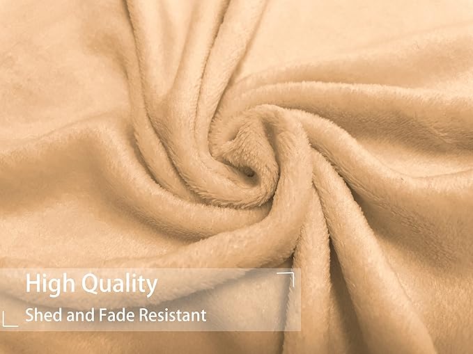 iMaylex Soft Puppy Flannel Fleece Blanket for Pet Dog Cat, Plush Microfiber, Cozy and Lightweight, Camel, Pet, 27 x 39 inch (70 x 100 cm)