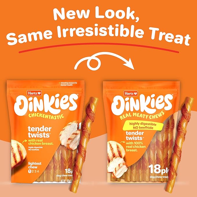 Oinkies Chickentastic Tender Twists, 18 Count
