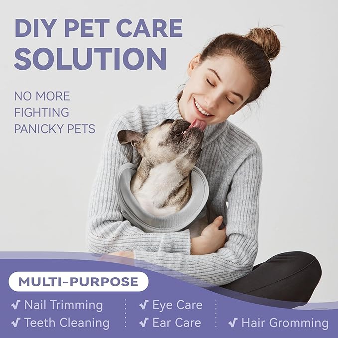 Loflaze Dog Grooming Hammock Harness for Dogs & Cats with Pet Nail Clipper Trimmer - Cat Hanger Sling for Trimming Clipping Nails- Dog Hammock Restraint Bag for Small Medium Large pet （ Purple S）