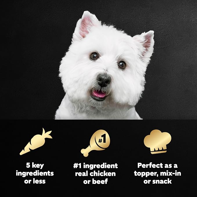 Cesar Simply Crafted Wet Dog Food Toppers for Dry Food, Chicken, Carrots, Potatoes & Peas and Beef, Chicken, Purple Potatoes, Green Beans & Red Rice Variety Pack, 1.3 oz. Tubs, 8 Count (Pack of 2)
