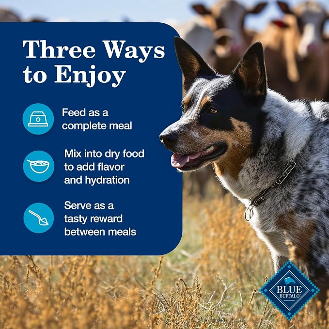 Blue Buffalo Homestyle Recipe Chicken and Turkey Wet Dog Food for Adult Dogs, 12.5 oz. Cans, 6 Count Variety Pack