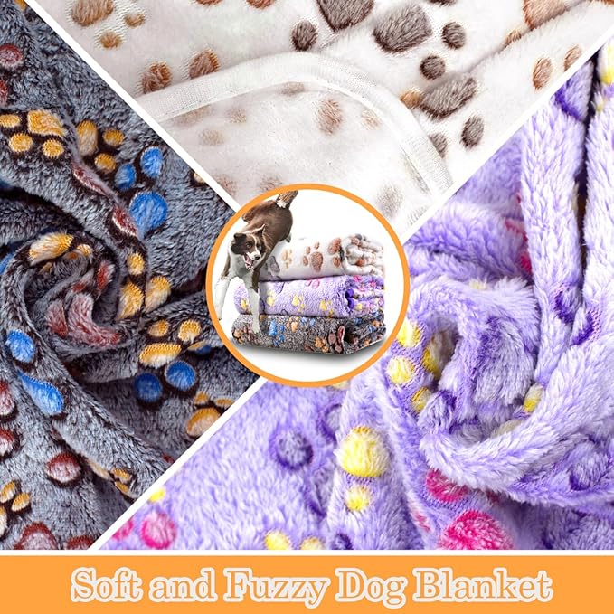 Dog Blankets for Medium Large Dogs Washable, 3 Pack Pet Blanket Washable 41" x 31", Fuzzy Soft Puppy Throw Cover for Kennel Crate Bed