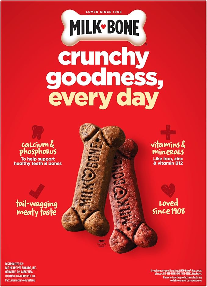 Milk-Bone GravyBones Dog Biscuits, Gravy Coated Small Dog Treats, 60 Oz. Boxes (Pack of 3)